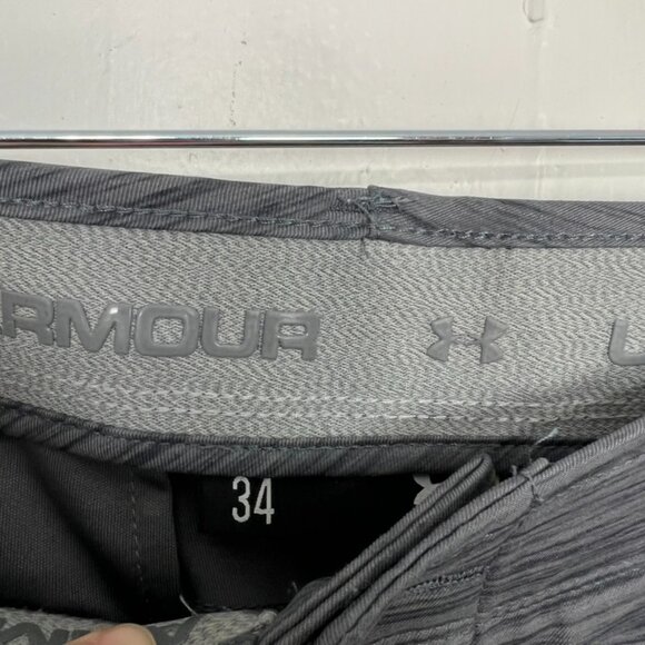 Under Armour Shorts Active Casual Heather Grey Golf 34 Waist - Picture 3 of 4